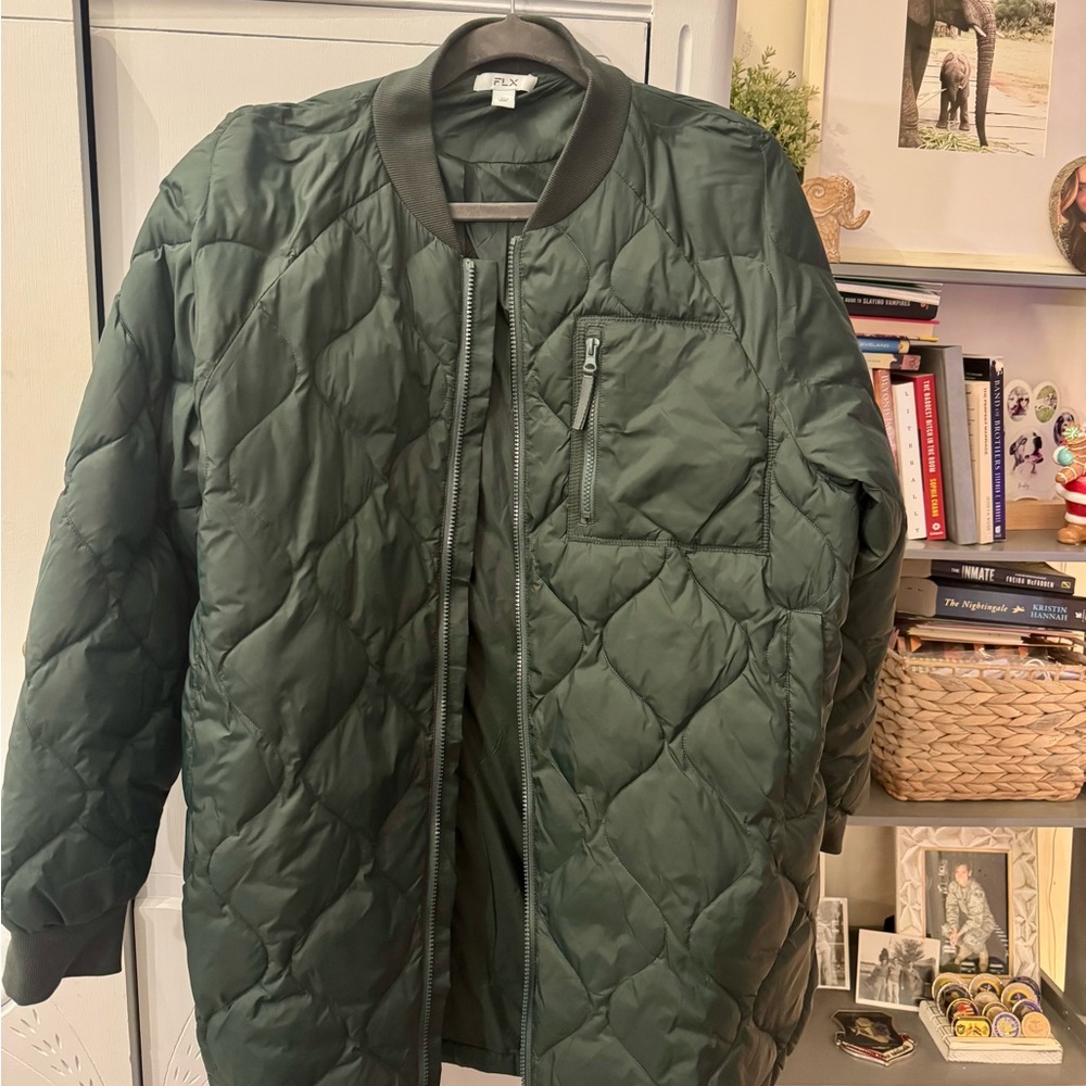 Olive Green Quilted Women’s Jacket